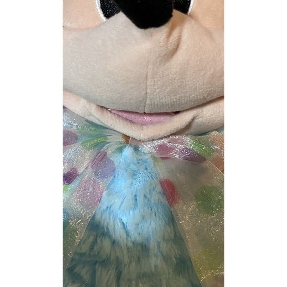 Disney Mickey Mouse Blue Bunny Plush 19" Easter Texture Fabric Material - Picture 5 of 16